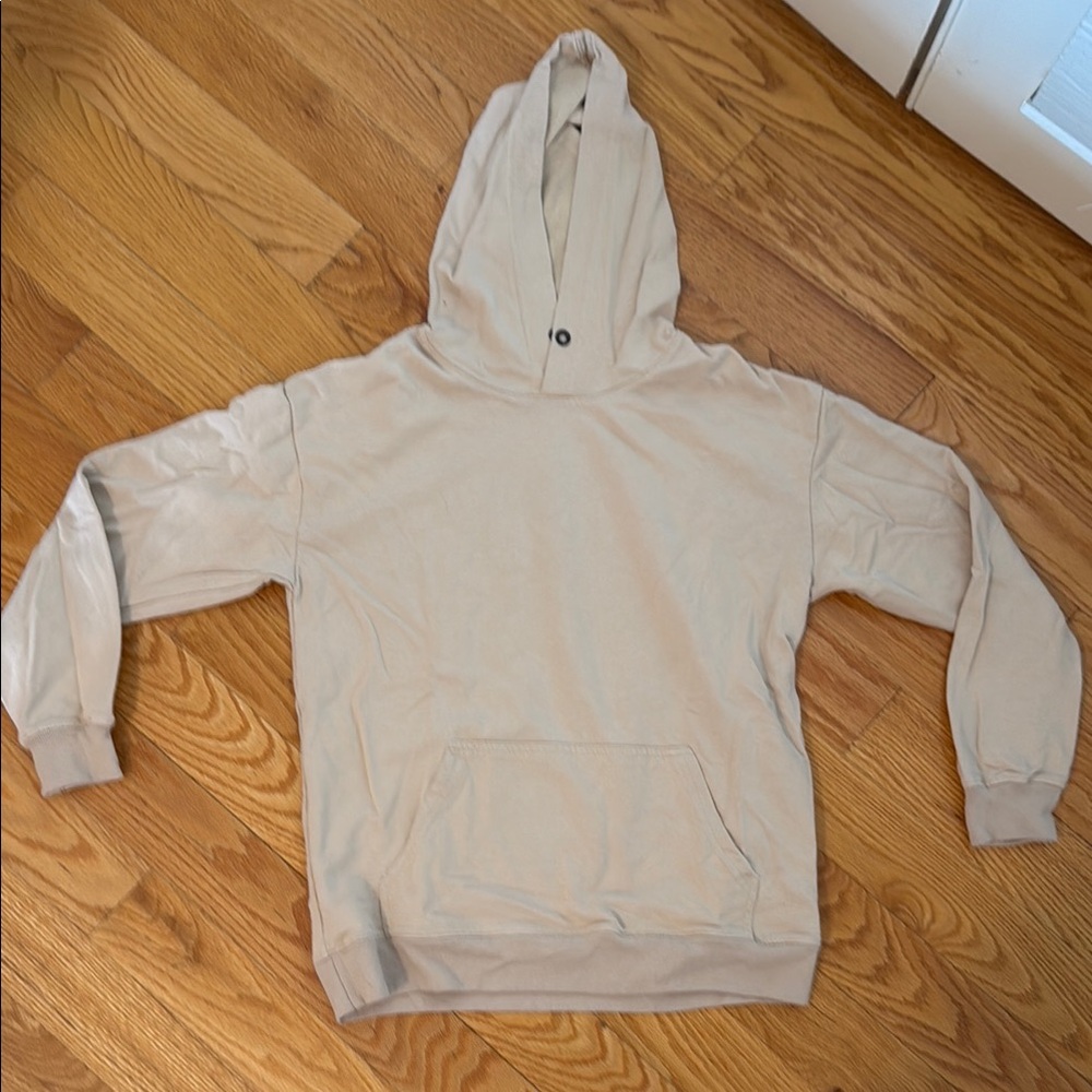 Women’s Beige Hoodie with maroon lettering on back
